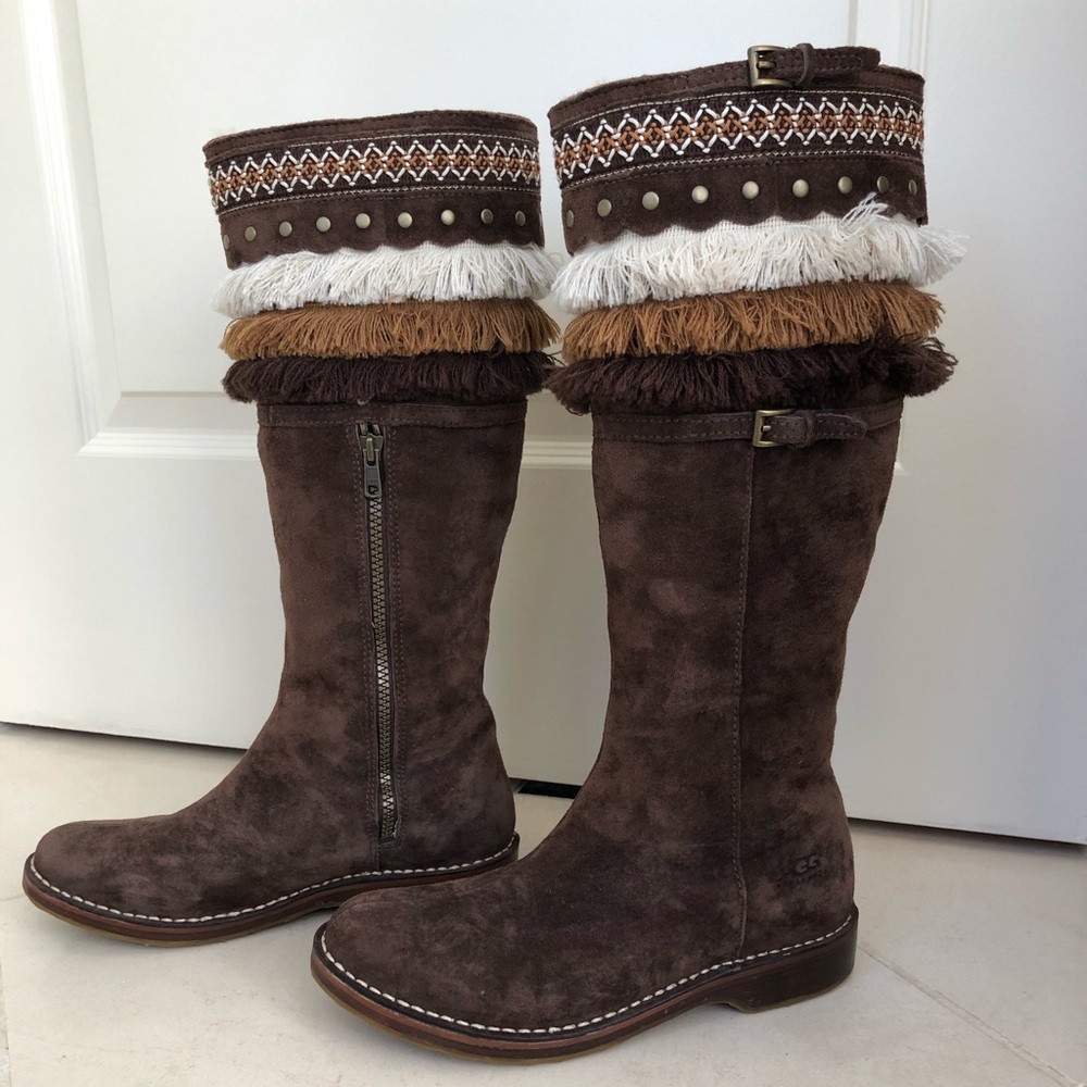 Brown structured Ugg boots